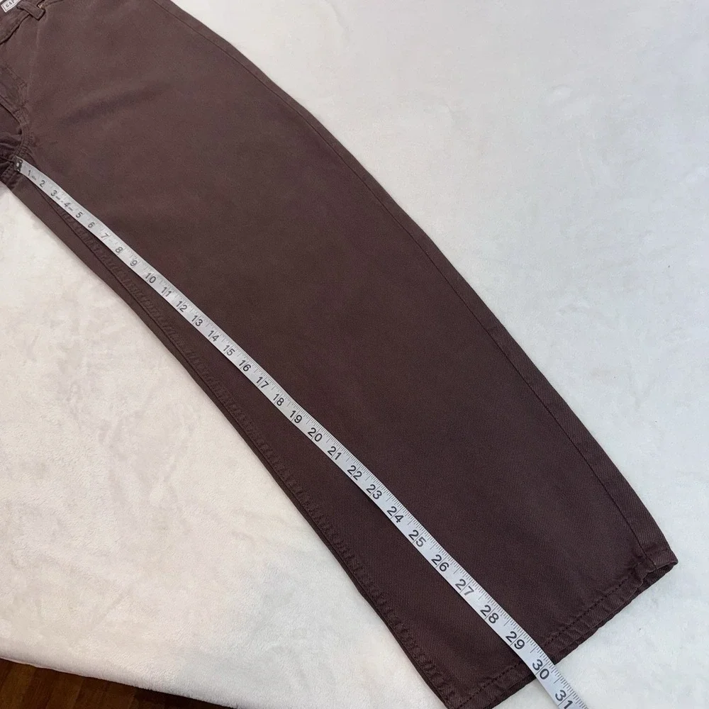 NWT Gap High Rise Crossover Barrel Jeans Size 26 Dark Brown Boho Hippie 90s